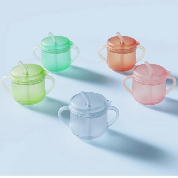 silicone baby sippy cup with straw and handles, Toddler Training Cup - Picture 4 of 12